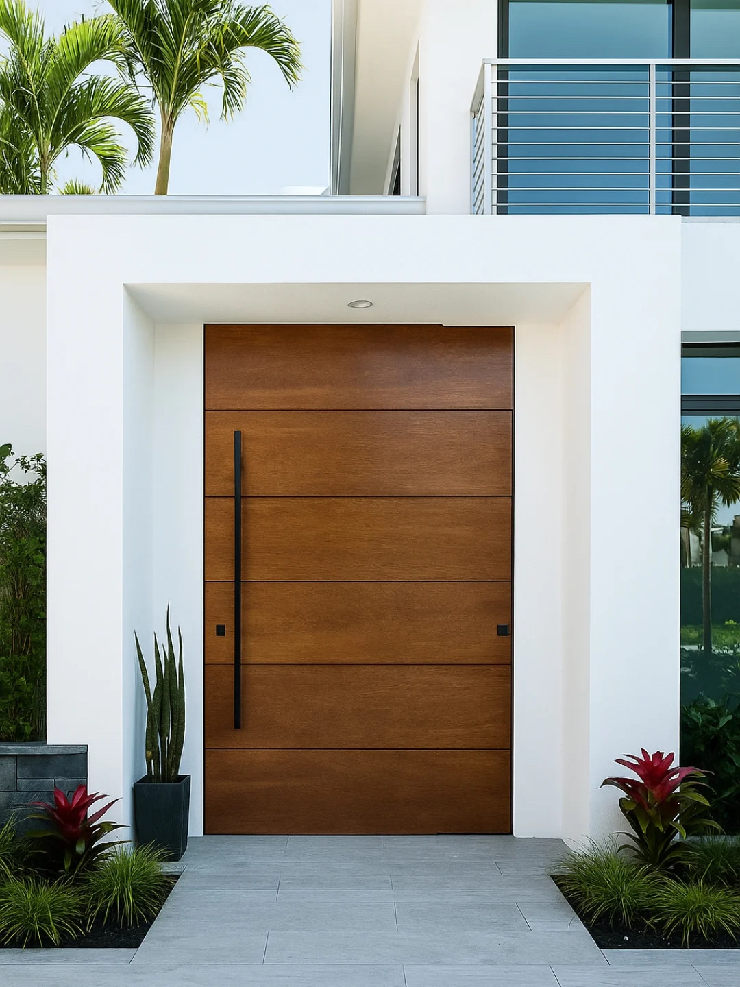 TINNO 现代棕木入户门：轻奢里的自然质感