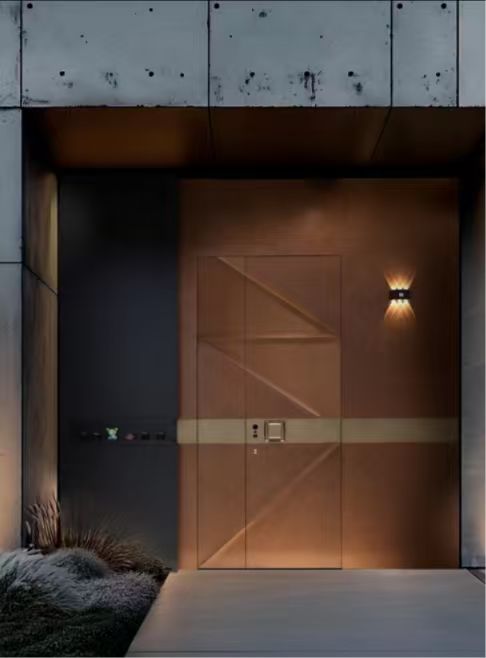 TINNO 铜质几何入户门｜以先锋设计，重构现代入户美学