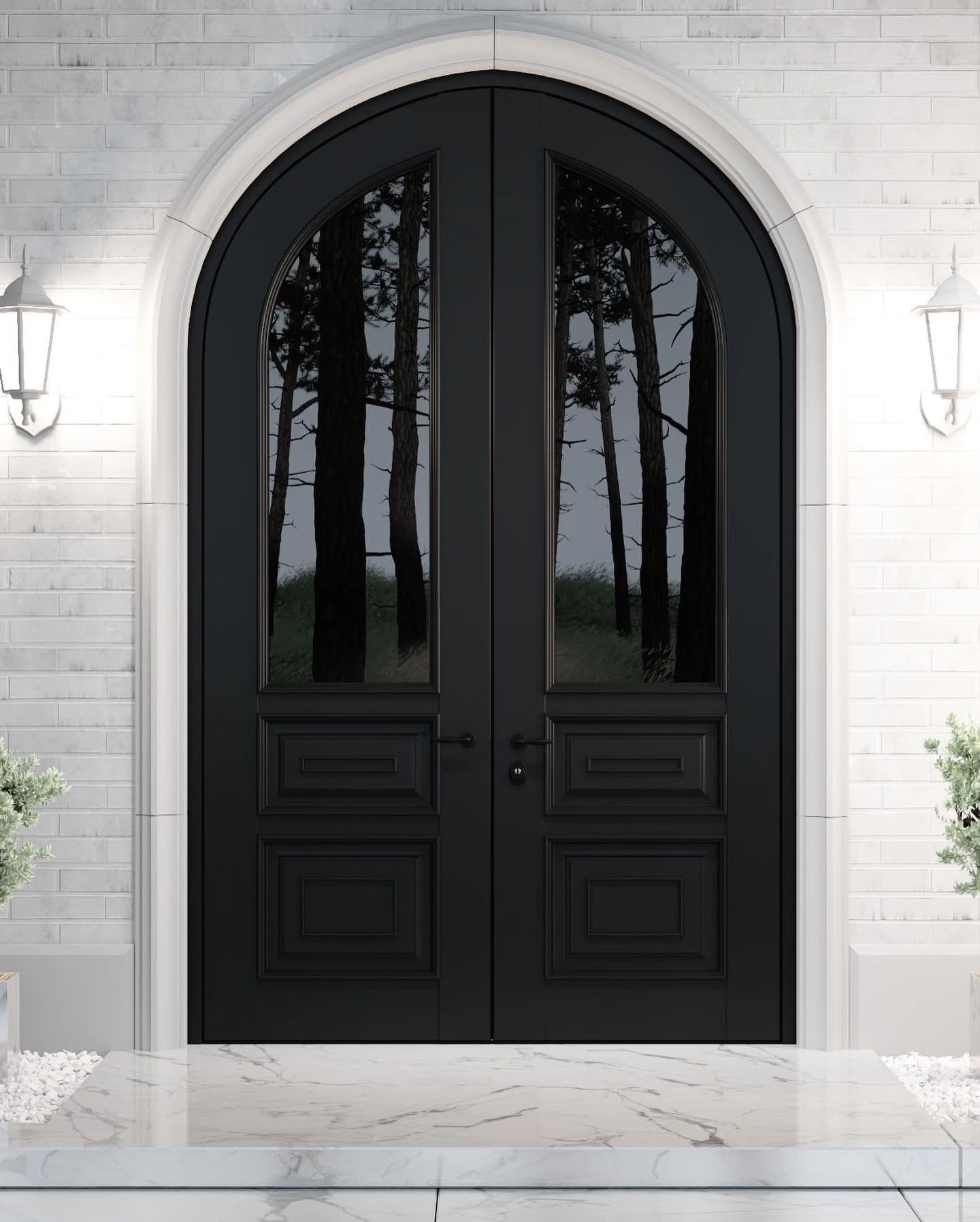 TINNO 拱形玻璃入户门｜经典与通透，重塑归家仪式感