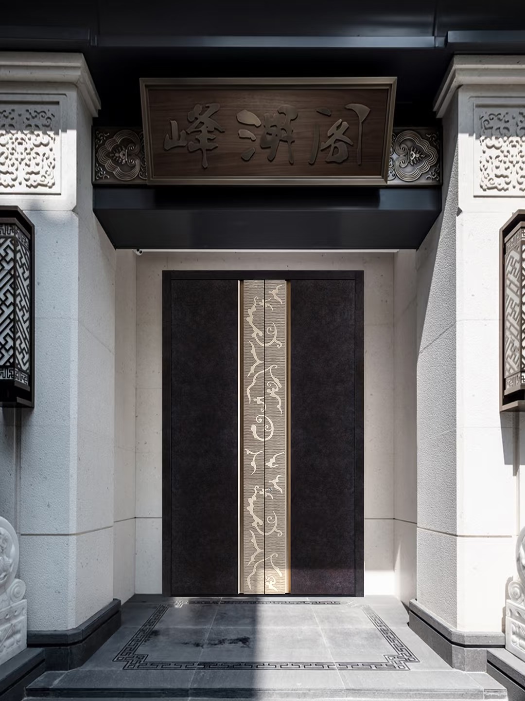 TINNO 新中式龙纹入户门｜以东方纹章，续写世家宅院的风雅