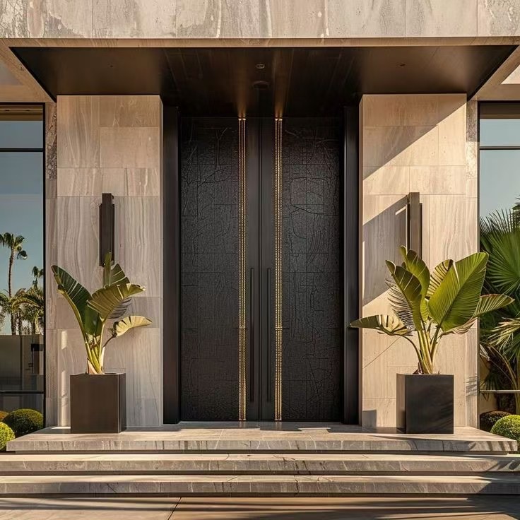 TINNO 意式黑金入户门｜以肌理鎏金，镌刻当代豪宅的奢雅风