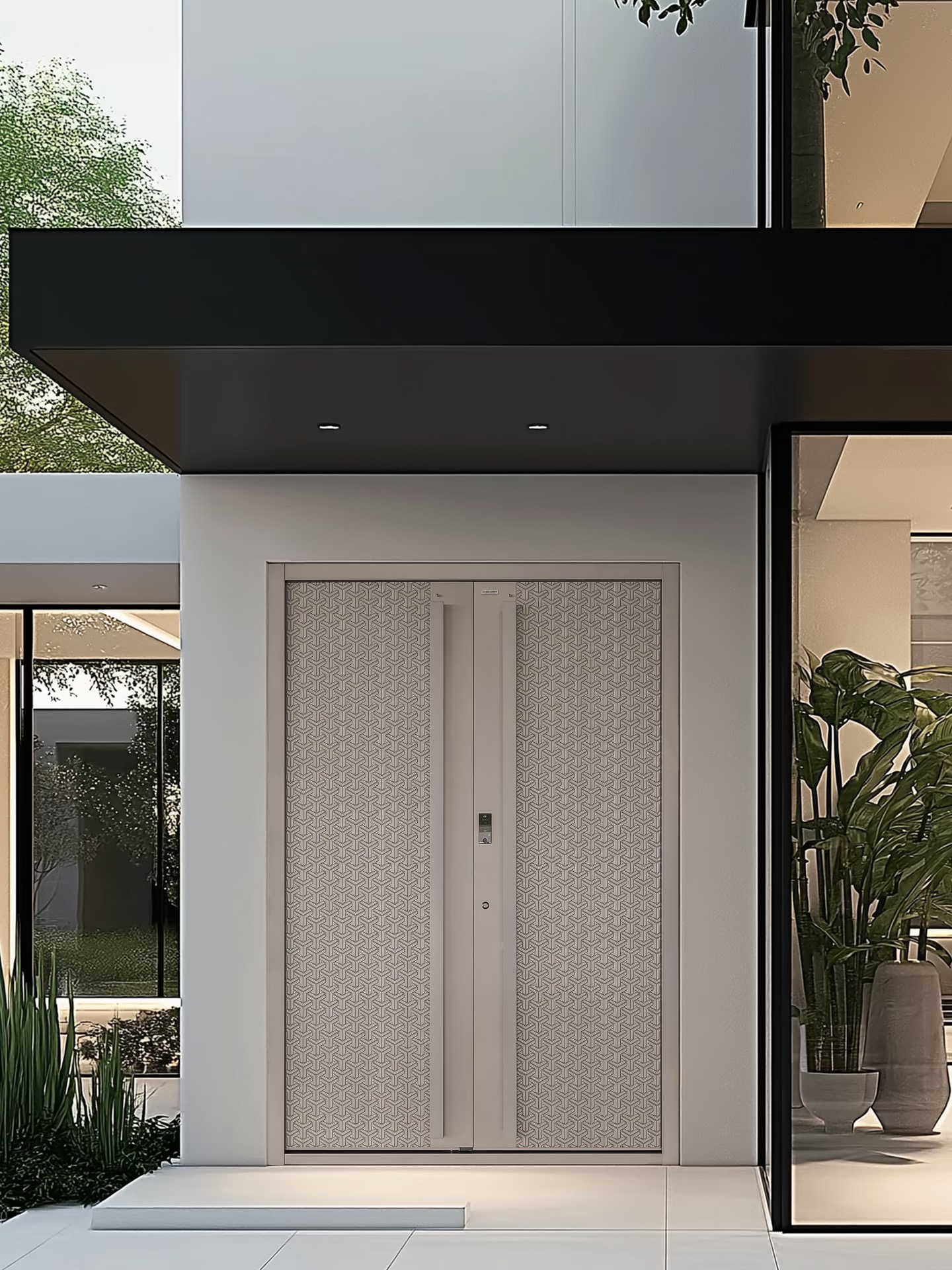 TINNO 几何肌理入户门｜以东方纹样，镌刻现代大宅的雅致威